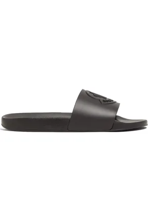 Moncler Homme, Chaussures, Noir, Taille: 44 EU Mules Élégantes pour un Usage Quotidien