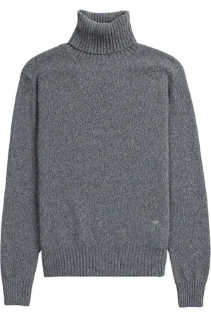 Ami Homme, Pulls, Gris, Taille: S Pull Jersey Col Roulé