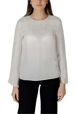 Armani Exchange Femme, Blouses et Chemises, , Taille: 38 FR Chemise en satin avec logo intégral
