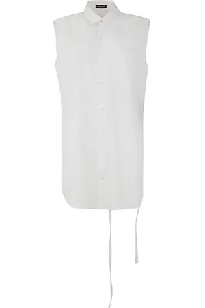 ANN DEMEULEMEESTER Femme, Blouses et Chemises, Blanc, Taille: 42 FR Chemise longue sans manches Amelie, confort absolu