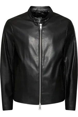 Armani Exchange Homme, Vestes, Noir, Taille: XL Blouson en Faux Cuir