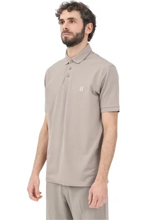 Armani Exchange Homme, Tops, Gris, Taille: M Polo à manches courtes essentiel et raffiné