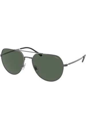 Ralph Lauren Homme, Accessoires, Gris, Taille: ONE Size Lunettes de soleil à monture métallique