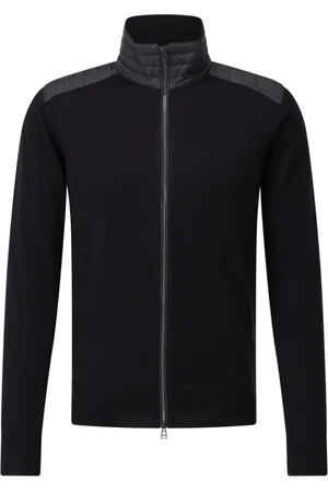 Belstaff Homme, Pulls, Noir, Taille: L Veste Cardigan Kelby à Épaules Matelassées