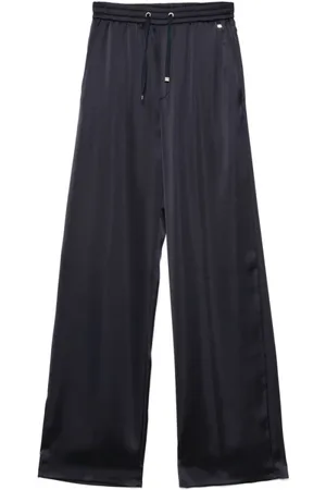 HERNO Femme, Pantalons, Bleu, Taille: 38 FR Pantalon Large