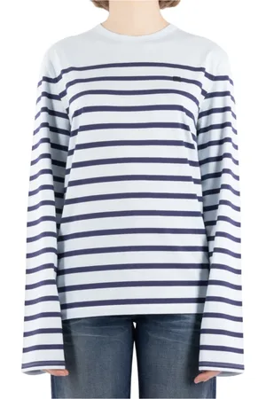 Acne Studios Femme, Tops, Bleu, Taille: 38 FR T-shirt Rayé Bleu