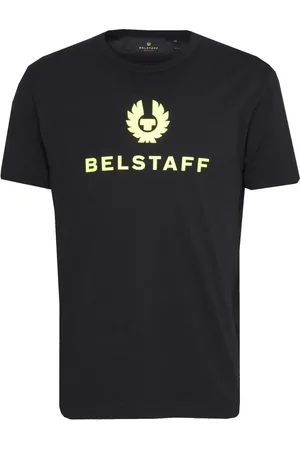 Belstaff Homme, Tops, Noir, Taille: M T-shirt en coton avec imprimé emblème Phoenix