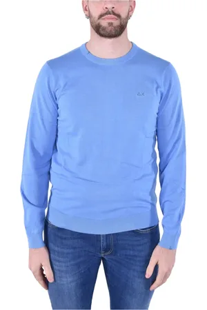 sun68 Homme, Pulls, Bleu, Taille: 2XL Pull Basique à Manches Longues