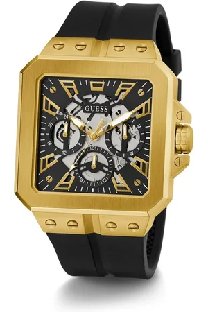 Guess Homme, Accessoires, Jaune, Taille: ONE Size Montre squelette Multifonction Leo