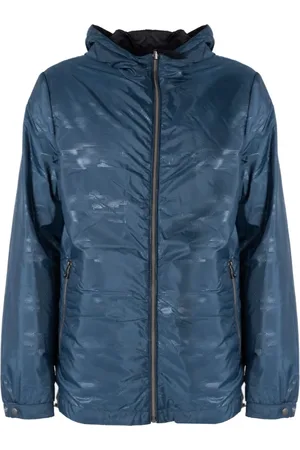 Geox Homme, Vestes, Bleu, Taille: 2XL Veste à Capuche Réversible