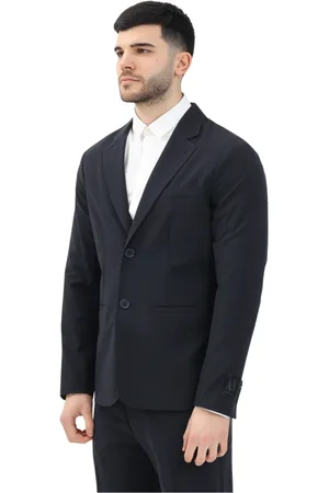 Armani Exchange Homme, Vestes, Bleu, Taille: M Veste Bleue à Un Bouton Design Contemporain