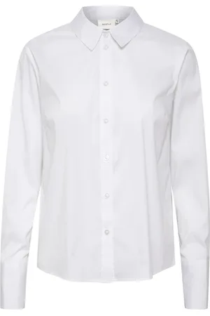 Gestuz Femme, Blouses et Chemises, Blanc, Taille: 36 FR Chemise classique à manches longues