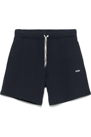 Autry Homme, Shorts, Bleu, Taille: L Short avec Logo Brodé