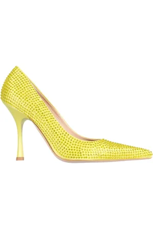 Liu Jo Femme, Chaussures, Jaune, Taille: 40 EU Escarpins en cuir avec strass