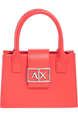 Armani Exchange Femme, Sacs, Rouge, Taille: ONE Size Sac à main uni avec fermeture aimantée