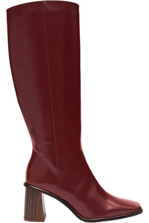 ALOHAS Femme, Chaussures, Rouge, Taille: 39 EU Bottes en cuir bordeaux East Sleek