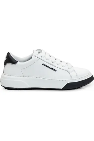 Dsquared2 Femme, Chaussures, Blanc, Taille: 36 EU Baskets blanches à lacets avec logo