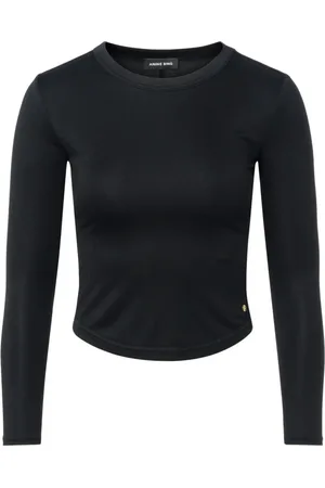 ANINE BING Femme, Tops, Noir, Taille: 38 FR Top Jane à Manches Longues