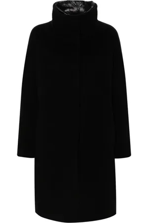 HERNO Femme, Manteaux, Noir, Taille: 40 FR Longue Veste Rembourrée en Laine