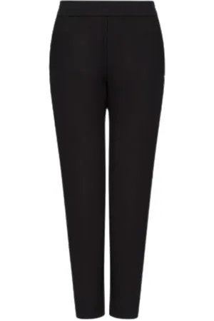 Armani Exchange Femme, Pantalons, Noir, Taille: 42 FR Pantalon cropped en viscose noire
