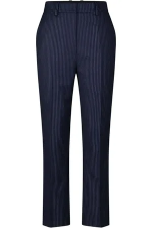 ANINE BING Femme, Pantalons, Bleu, Taille: 40 FR Pantalon en laine à rayures fines