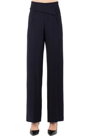 HANITA Femme, Pantalons, Bleu, Taille: 36 FR Pantalons Élégants pour Femmes