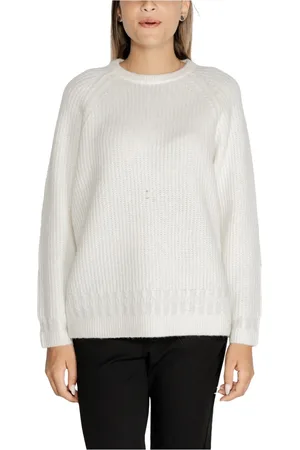 Guess Femme, Pulls, Blanc, Taille: 40 FR Pull en Maille Câble