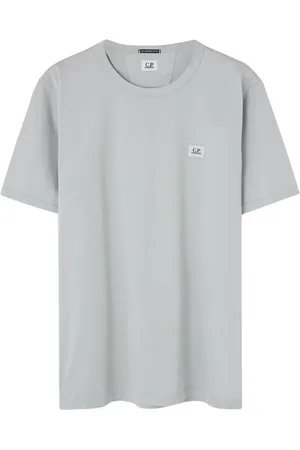 C.P. Company Homme, Tops, Bleu, Taille: S Chemise Logo Patch Mercerized Jersey
