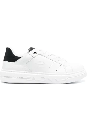 BALDININI Homme, Chaussures, Blanc, Taille: 43 EU Baskets Basses Décontractées en Cuir