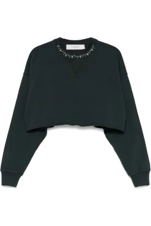 Golden Goose Femme, Sweatshirts et sweats à capuche, Noir, Taille: 42 FR Pull Noir Orné de Cristaux