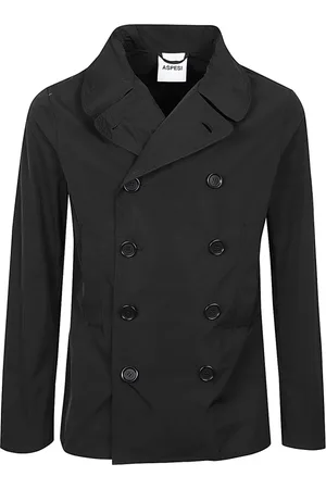 Aspesi Homme, Vestes, Noir, Taille: S Blazer Croisé