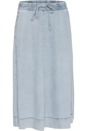 Gestuz Femme, Jupes, Bleu, Taille: 38 FR Jupe Longue Taille Haute Bleu Clair