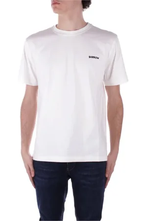 BARROW Femme, Tops, Blanc, Taille: 40 FR T-shirt Beige avec Logo sur le Devant
