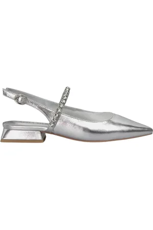 Alma en Pena Femme, Chaussures, Gris, Taille: 39 EU Chaussure Slingback Plate à Cristaux