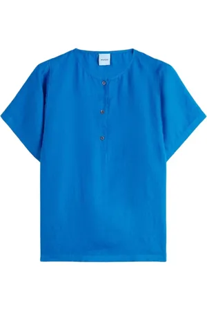 Aspesi Femme, Blouses et Chemises, Bleu, Taille: 34 FR Blouse en Lin