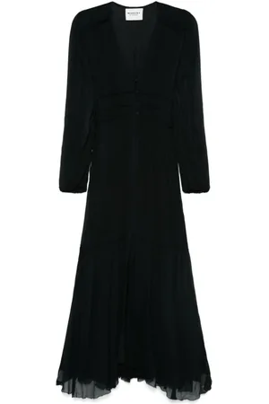 Isabel Marant Femme, Robes, Noir, Taille: 36 FR Robe Noire Amara avec Bouton Avant