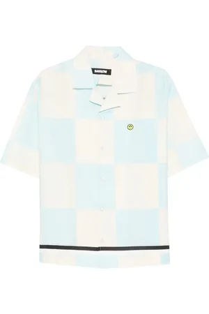 BARROW Homme, Chemises, Bleu, Taille: M Chemise à Manches Courtes Imprimé à Carreaux