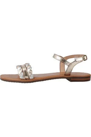 Geox Femme, Chaussures, Brun, Taille: 38 EU Sandales Plates Élégantes