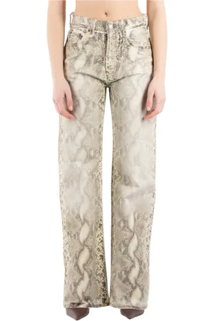 Acne Studios Femme, Jeans, Multicolore, Taille: 40 FR Pantalon Imprimé Python