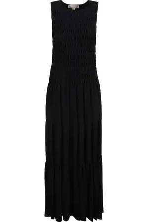 Michael Kors Femme, Robes, Noir, Taille: 40 FR Robe Noire en Georgette à Volants