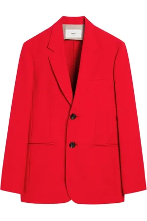 Ami Femme, Vestes, Rouge, Taille: 38 FR Blazer rouge Americana
