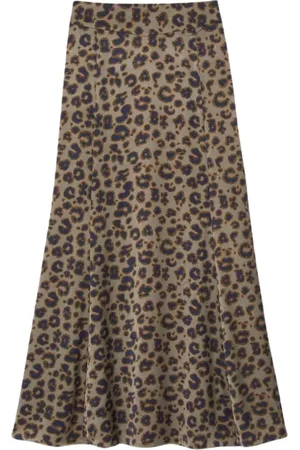 Bash Femme, Jupes, Multicolore, Taille: 42 FR Jupe Maxi Imprimé Léopard