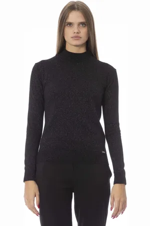 BALDININI Femme, Pulls, Noir, Taille: 40 FR Lupetto Top en maille à manches longues