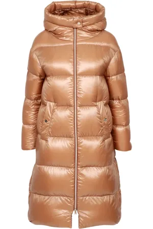 HERNO Femme, Manteaux, Brun, Taille: 40 FR Veste en duvet imperméable soyeuse