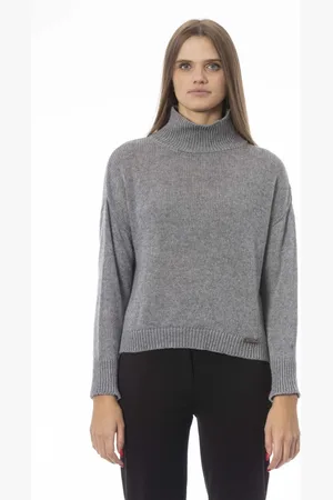 BALDININI Femme, Pulls, Gris, Taille: 38 FR Pull à col roulé manches longues Volcano