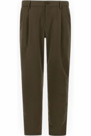 HERNO Homme, Pantalons, Vert, Taille: M Pantalon Droit en Seersucker