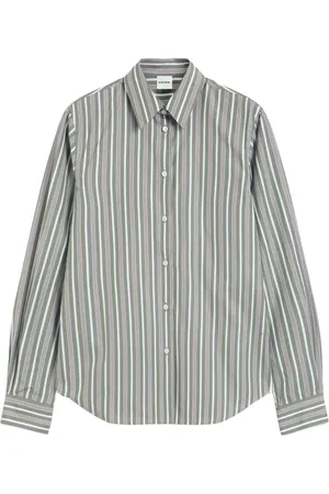 Aspesi Femme, Blouses et Chemises, Vert, Taille: 40 FR Chemise en Popeline de Coton Rayée