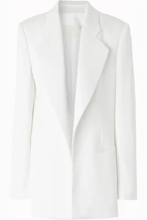 GENNY Femme, Vestes, Blanc, Taille: 40 FR Vestes Blanches avec Col à Revers