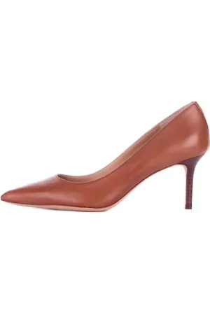 Ralph Lauren Femme, Chaussures, Brun, Taille: 38 EU Escarpins à Talons en Cuir