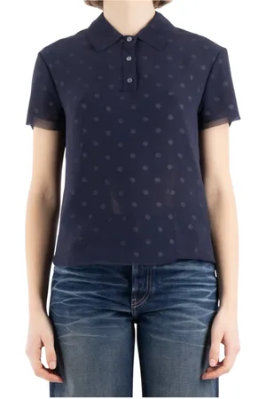 Acne Studios Femme, Tops, Bleu, Taille: 38 FR Chemise Bleu Marine et Blanche